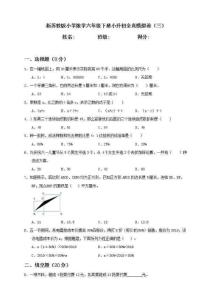 新蘇教版小學數學六年級下冊小升初全真模擬卷（三）（含答案）