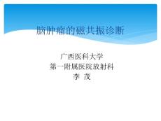 脑肿瘤磁共振诊断