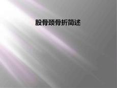 股骨颈骨折简述