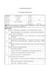 人力資源部各職務說明書