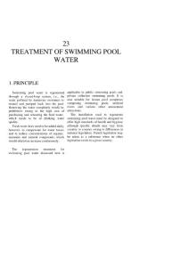 [Degremont] Treatment Of Swimming Pool Water