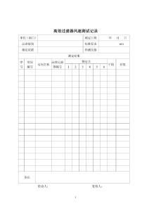 高效过滤器风速测试记录