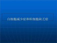 《白细胞减少症》PPT课件