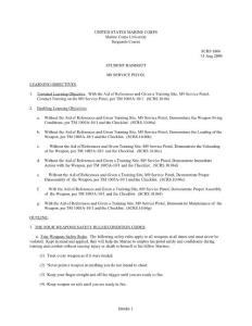 US Marine Corps course - M9 Service Pistol SCRS 1006