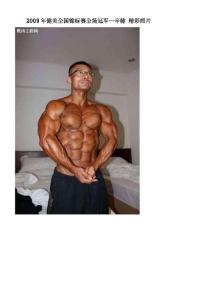 2009年健美全國(guó)錦標(biāo)賽全場(chǎng)冠軍—辛健 精彩照片