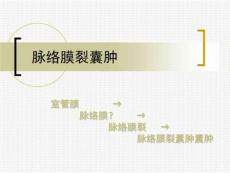 脉络膜裂、脉络膜裂囊肿、室管膜