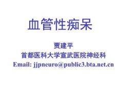 血管性痴呆-宣武贾建平