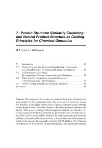7-Protein Structure Similarity Clustering and Natural Product Structure as Guiding Principles for Chemical Genomics