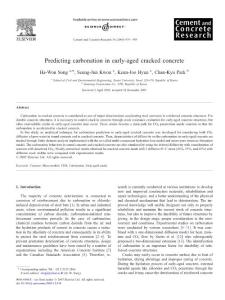 Predicting carbonation in early-aged cracked concrete