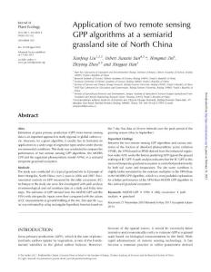 Application of two remote sensing