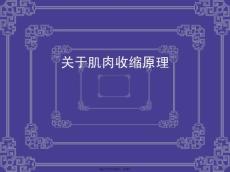 肌肉收缩原理