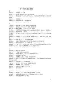 高中语文重点成语