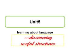 Unit 5 The power of nature-grammar[新人教版选修6]
