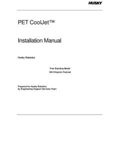 CoolJet Installation manual