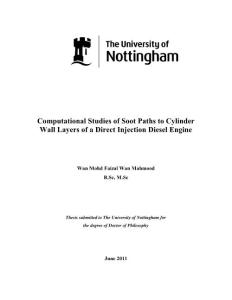 Computational Studies of Soot Paths to Cylinder Wall Layers of a Direct Injection Diesel Engine Wan Mohd Faizal Wan Mahmood