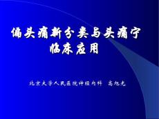 偏头痛新分类与头痛宁临床应用