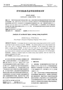 青年住院患者意外伤害状况分析