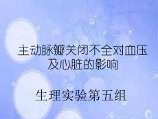 动脉瓣关闭不全对心脏及血压的影响 （2）