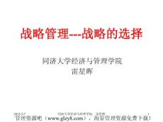 08MBA戰(zhàn)略管理ppt---（3-3戰(zhàn)略的選擇）