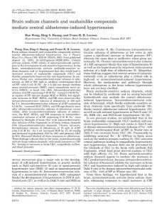 Brain sodium channels and ouabainlike compounds mediate central aldosterone-induced hypertension
