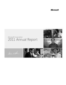 2011 微軟年報