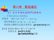 基于MATLAB的數(shù)值分析(6)