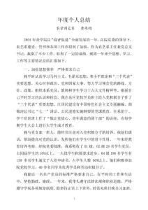 年度个人总结