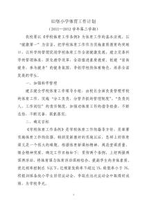 20-1-1小學體育工作計劃_(09大新)