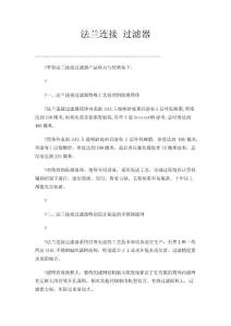 法蘭連接過(guò)濾器