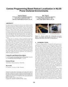 Convex Programming Based Robust Localization in NLOS Prone Cluttered Environments