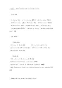飛行氣象文件中的英文