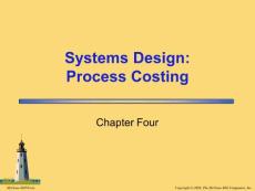 chapter4 system design：process costing