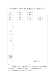 萬名教師訪萬家家訪記錄表.doc