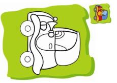 兒童填色畫-帶參考畫可直接打印