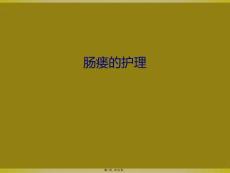 肠瘘的护理