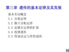 動物遺傳學第三章+遺傳的基本規律及其發展