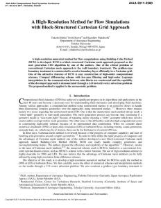 A High- Resolution Method for Flow Simulations with Brock- Structured Cartesian Grid Approach
