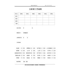 注射液工艺规程模板