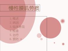 慢性腰肌劳损资料