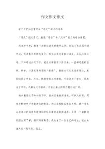 作文作文作文