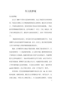 冬天的梦魇