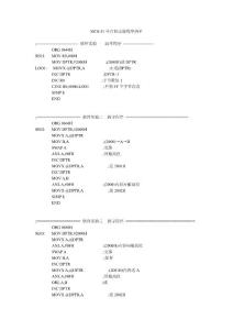 MCS-51單片機(jī)實(shí)驗(yàn)程序清單