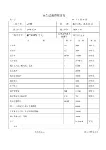 安全防护、临时设施费统计表