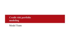 Credit risk portfolio modeling