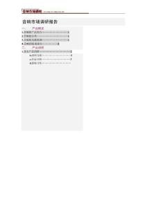 2022年最新：音響調研報告（下載就用）