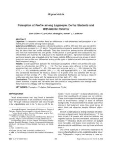 Perception of Profile among Laypeople, Dental Students andi0003-3219-078-06-0983