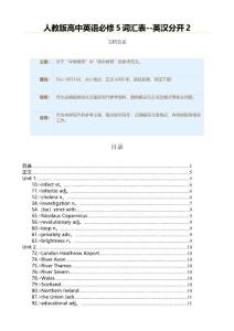 人教版高中英语必修5词汇表--英汉分开（高中教育资料）