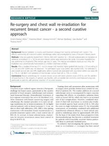 Re-surgery and chest wall re-irradiation for recurrent breast