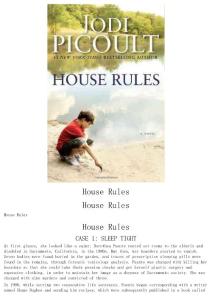 House Rules - Jodi Picoult