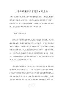 2022年行业分析上半年政采家具市场呈V形走势